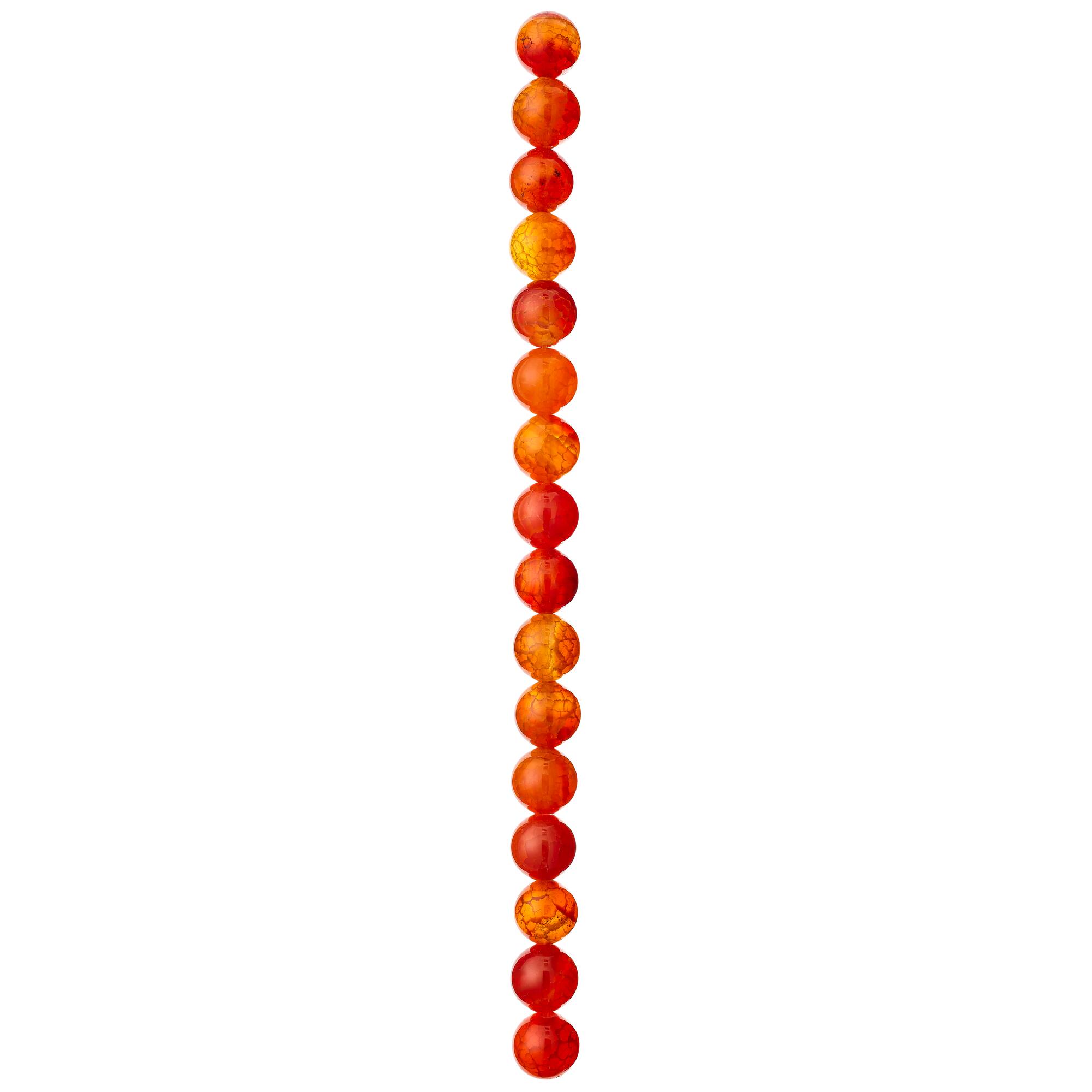 Amber Dyed Fire Agate Round Beads, 10mm by Bead Landing™